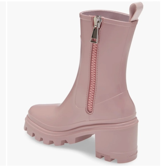 NIB $550 Moncler Loftgrip Block Heel Rain Boot 11US / 41EU, PINK! - Picture 2 of 15